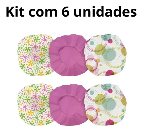 Kit Con 6 Gorros De Ducha De Plástico Cabello Seco Aleatorio