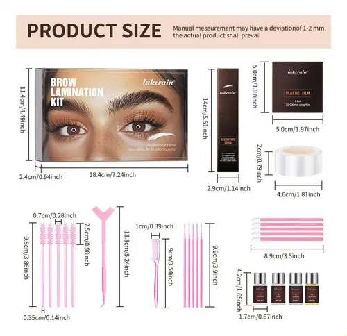 Kit De Laminación De Cejas Lakerain: Juego Completo Para Mas