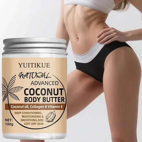 Crema Corporal De Coco Natural Con Aceite Y Colágeno Deep Moist C