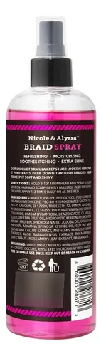 Spray Para Trenzas Nicole & Alyssa 2 X 280 Ml Hidratante Con