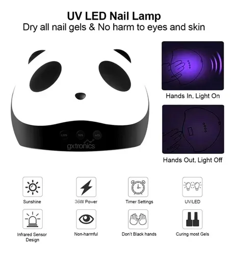 Cabina para uñas GxtronicsPanda Led Uv blanca