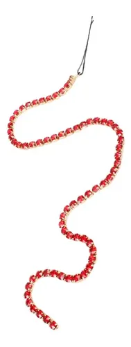 Pinza De Cabellero Con De De Imitación Cadena Larga Rojo