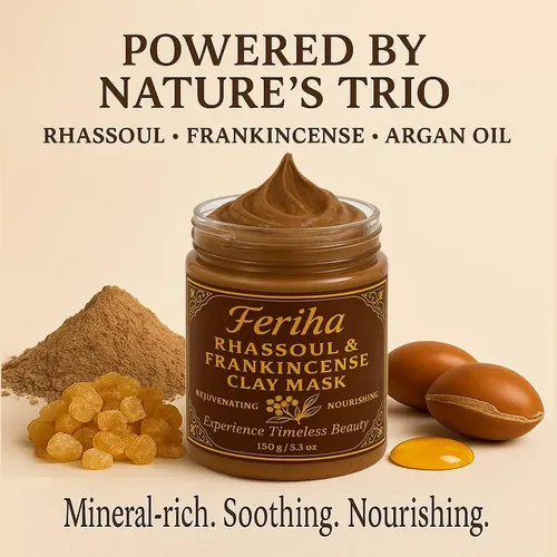 Mascarilla De Arcilla Rhassoul Con Argán Y Frankincense