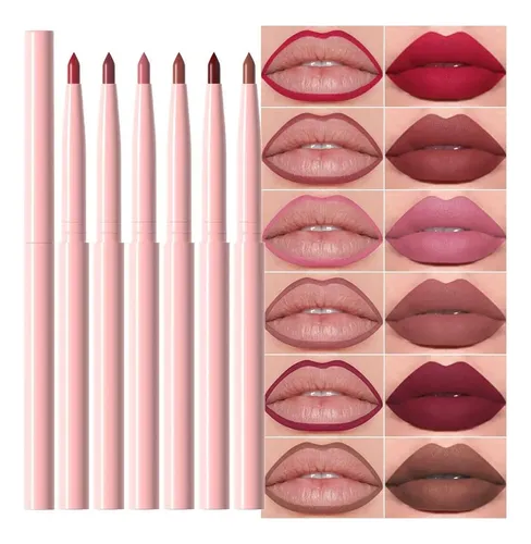 Set De 6 Delineadores Labiales Retráctiles Evpct
