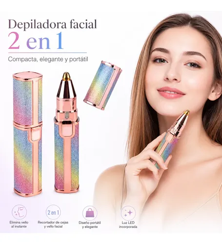 Depiladora Cejas Facial 2 En 1 Recargable Usb Blawless