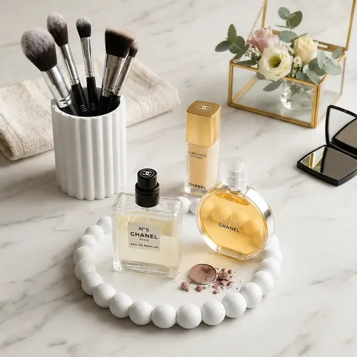 Bandeja Perla Organizador Minimalista Joyas Maquillaje Deco