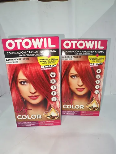 Otowil Tintura Kit 0.50 Rojo Peligro, X 2 Unidades, Muy Rojo
