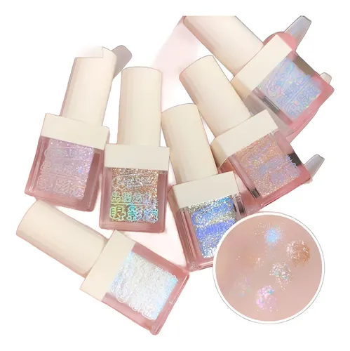 Gege Bear Crystal Glitter Dazzling Eyeshadow Sombra Liquida