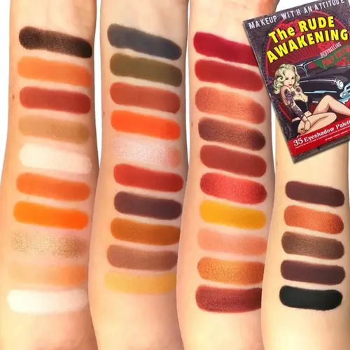 Paleta De 35 Sombras De Ojos The Rude Awakening Book 5 Tonos Mates Y Satinados Rude Cosmetics Original Envío Gratis