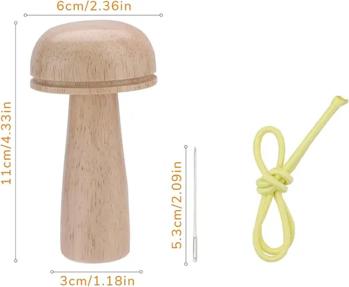 Darning Egg De Madera Para Remendar Ropa Con Mango