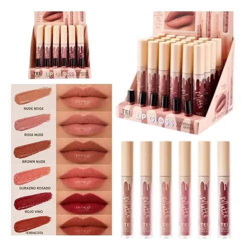 Labial Matte Watter Proof 24 Hs Tei Tonos Nude Lefemme Tono 7-brown Nude
