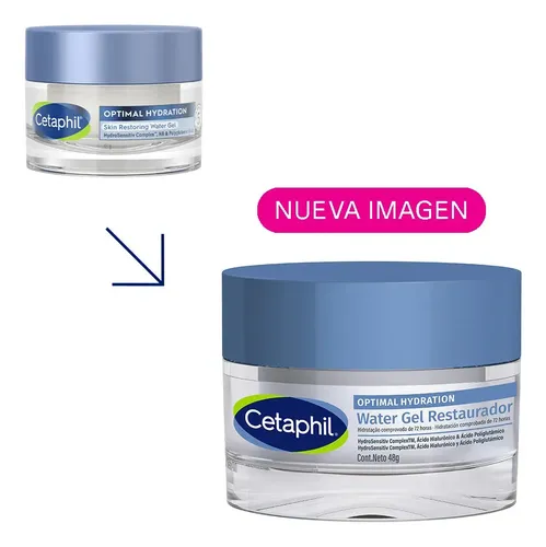 Cetaphil Optimal Hydration Water Gel Hidratante Con Ácido Hialurónico x 478 ml