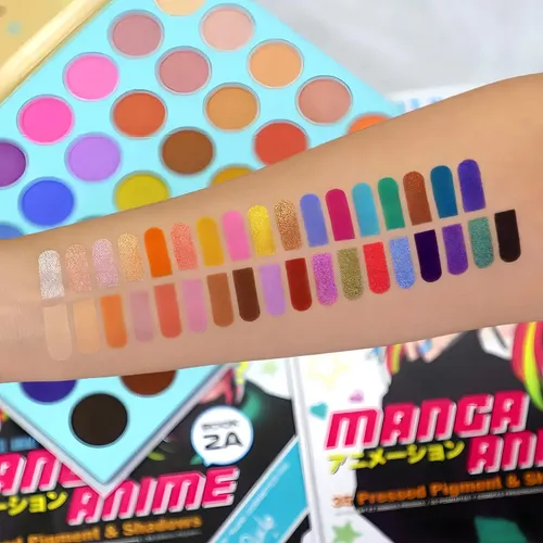 Paleta 35 Sombras Rude Cosmetics Manga Anime Book 2A Mate/Brillante