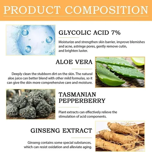 /tónico 7% Ácido Glicólico 150 Ml Hidrata Antiacné Aclara