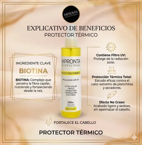 Protector Térmico Impronta Con Biotina Y Filtro Uv 200ml