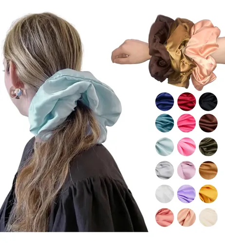 Satin Scrunchies Breodyeco Oversized Xxxl Jumbo, 18 Colores