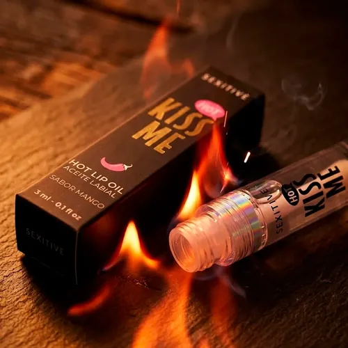 Kiss Me Hot Aceite Labial Lip Oil Sabor Mango Sexitive