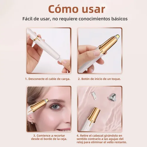 C*depilador Eléctrico Recargable Para Rostro Y Cejas