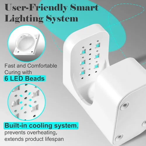 Lámpara Uv Led Portátil Blanca Para Uñas Gel Rápida