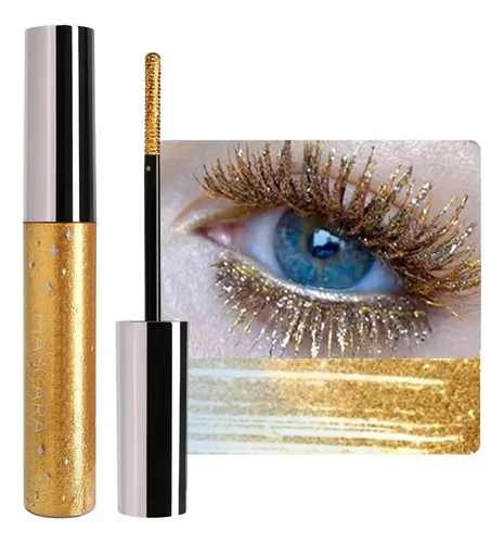 Mascara Glitter Colores Brillo Pestañas Largas Fiesta 6g