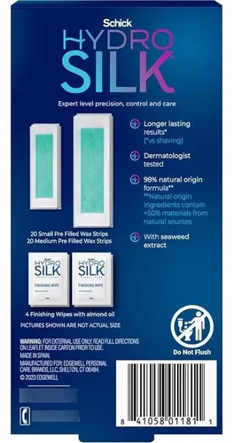 Schick Hydro Silk Tiras Depilación Dirigidas