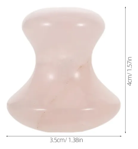 Crystal Mushroom Gua Sha Facial Massage Tool Pink Jade Face
