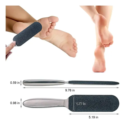 Lima De Pie Acero Inoxidable Reutilizable Pedicura /s
