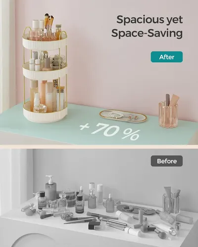 Organizador De Maquillaje Songmics 3 Niveles Blanco Para Van