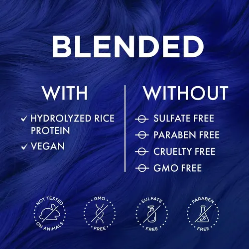 Moehair Tinte Semipermanente Azul Para Cabello Cubre Canas