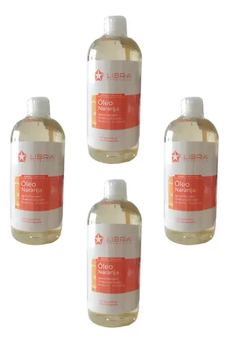 Aceite Corporal Libra Cosmética Pack 4 Naranja