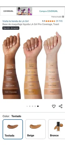 Base La Girl Pro. Conceal Hd Tono Toast
