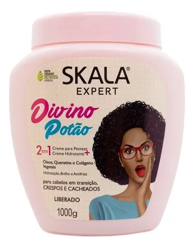 Mascara Divino Potao Crema Peinar Rulos Skala Vegana X1000g