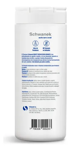 Shampoo Schwanek Density-Sport Duo Caída De Cabello Brillo 5 vitaminas libre de parabenos