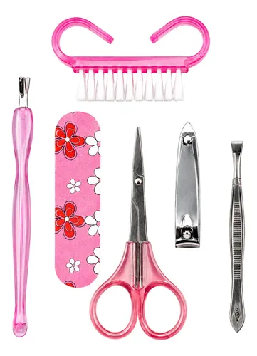 Set X 6 Piezas De Manicura Para Uñas Spa En Casa Blister