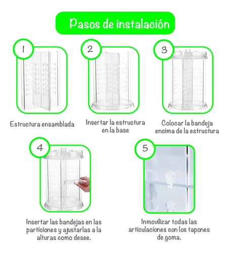 Organizador Maquillaje Transparent Cremas Giratorio Estantes