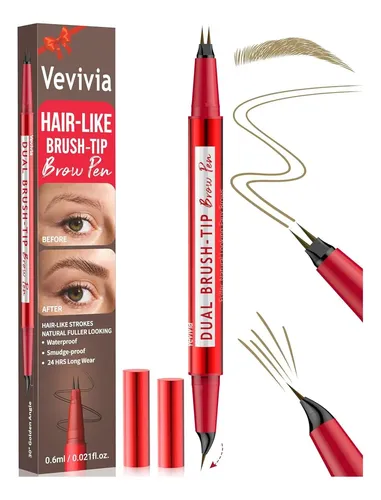 Lápiz De Cejas Vevivia Marrón Claro Con Doble Punta