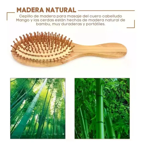 Cepillo Ecológico De Madera De Bambú Natural De 1 Pieza U