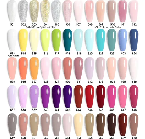 Set Gel Uñas Venalisa Vip5 60 Colores Con Base Y Top Coat