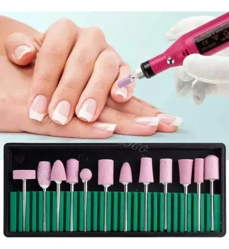 Kit De 12 Fresas Para Torno Pulidor Lima De Uñas