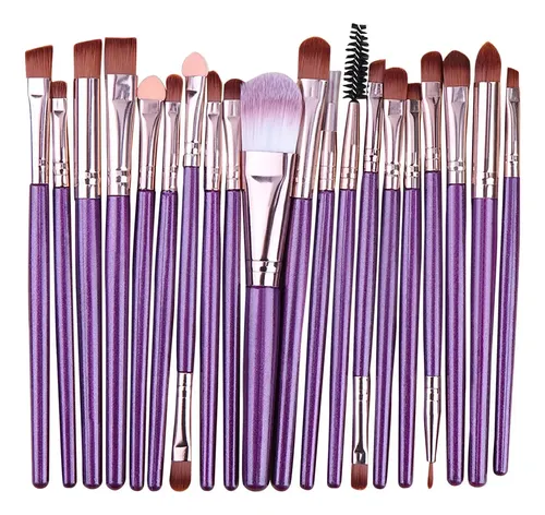 Set De 20 Brochas De Maquillaje Para Base De Cabello De Cabr