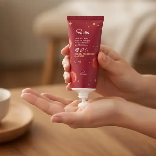 Crema De Manos Granada Y Almendras Glaseadas Natura 50ml Fragancia dulce floral