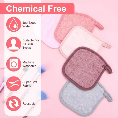 15 Paños Desmaquillantes Reutilizables, Microfibra Ultrasuav