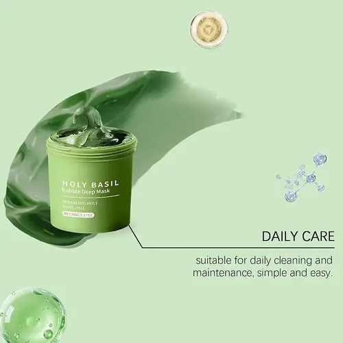 Mascarilla De Arcilla Mz For Cara, Albahaca Sagrada Con Bur