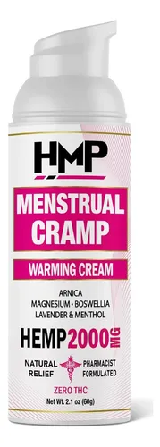 Crema De Cáñamo Para Calambres Menstruales 2000mg Con