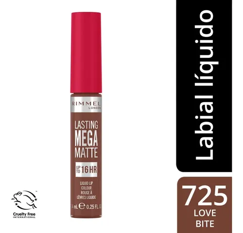 Labial Líquido Rimmel Lasting Mega Matte Acabado Mate Color 725
