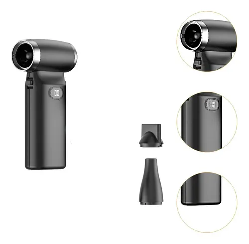 Mini Ventilador De Turbina, Soplador Seco Con Pantalla Negro