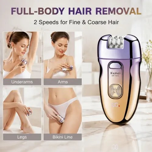 Depiladora Afeitadora Kemei Km7103 Mujer