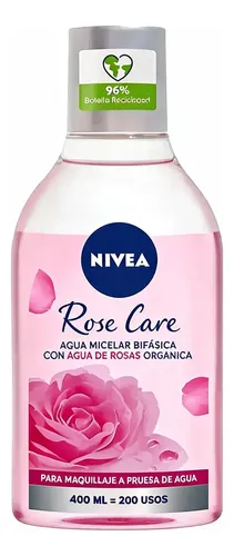 Nivea Rose Care Agua Micelar Bifasica Desmaquillante 400ml