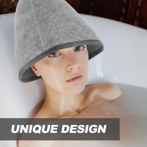 2 Piezas Gorro De Sauna Unisex Gorro Para Ducha Y Baño