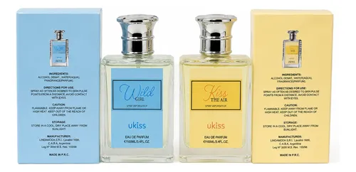 Kit X2 Perfume Mujer Ukiss Wild Gir Ukiss Kiss The Air 200ml